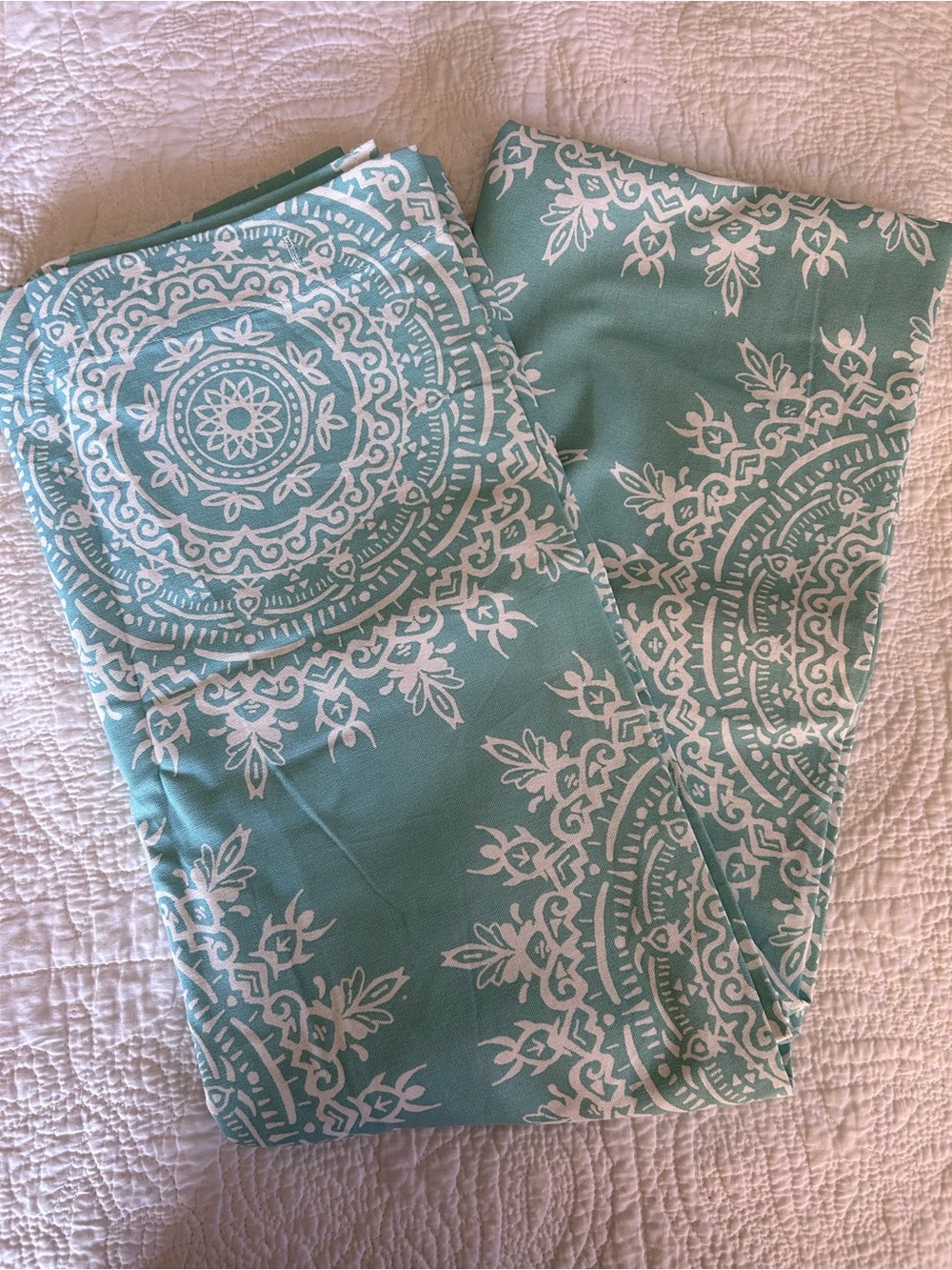 Suzani Style Medallion Fabric Shower Curtain